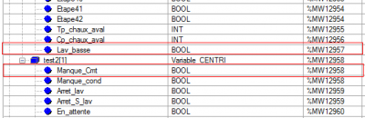 Structure avec un ecart d'adresse de 1